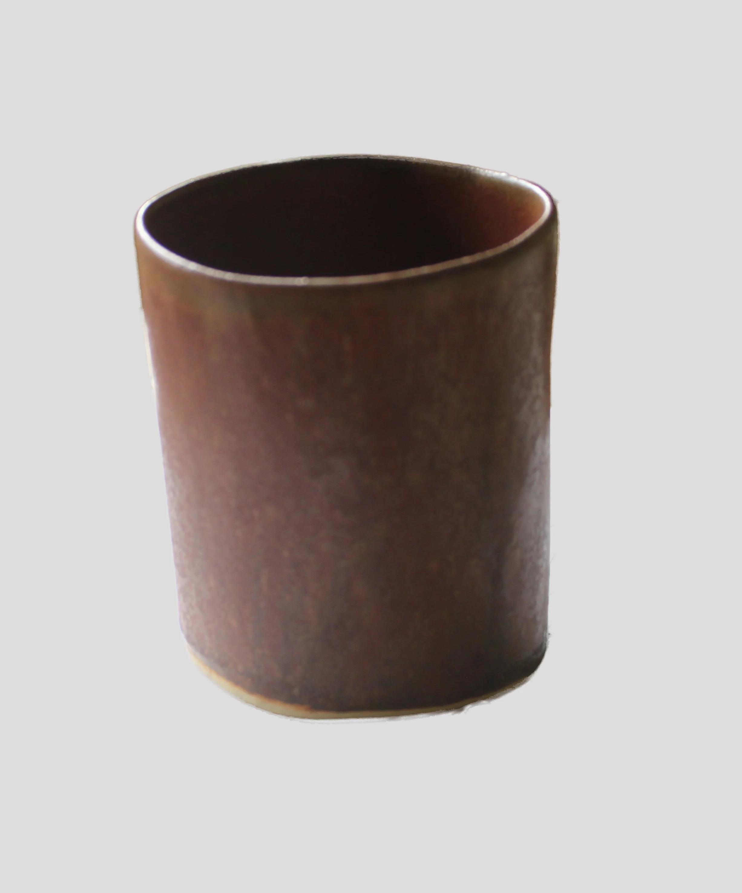 Brown traditional handless mug  - Chris Markland