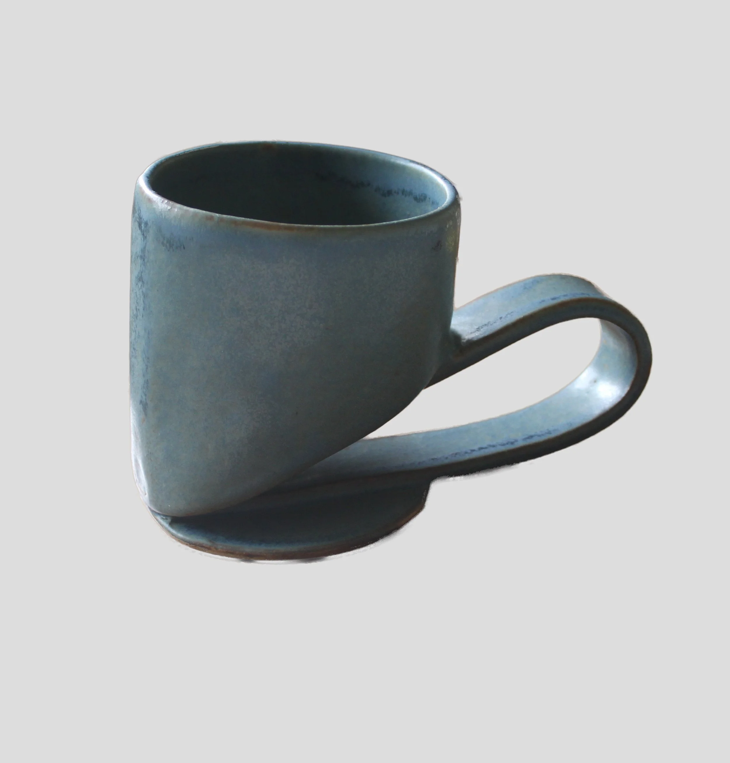 Blue diagonal handle mug - Chris Markland