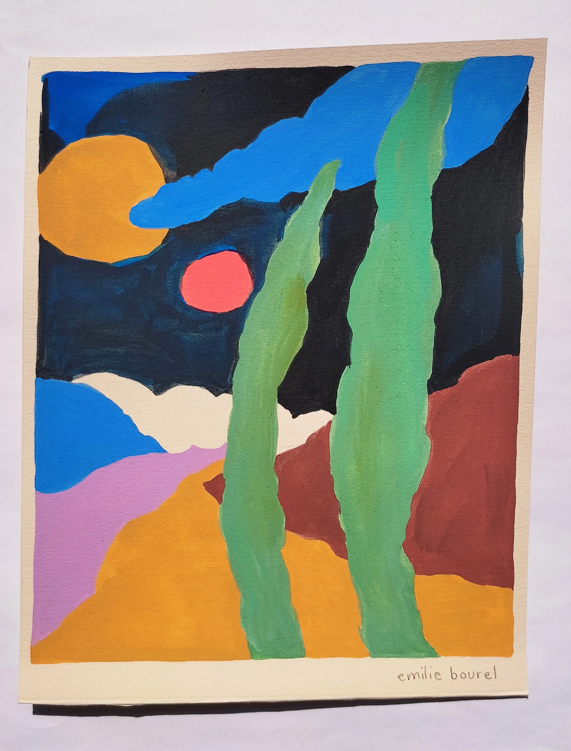 Real Painting on Paper no 83-C4 - Emilie Bourel