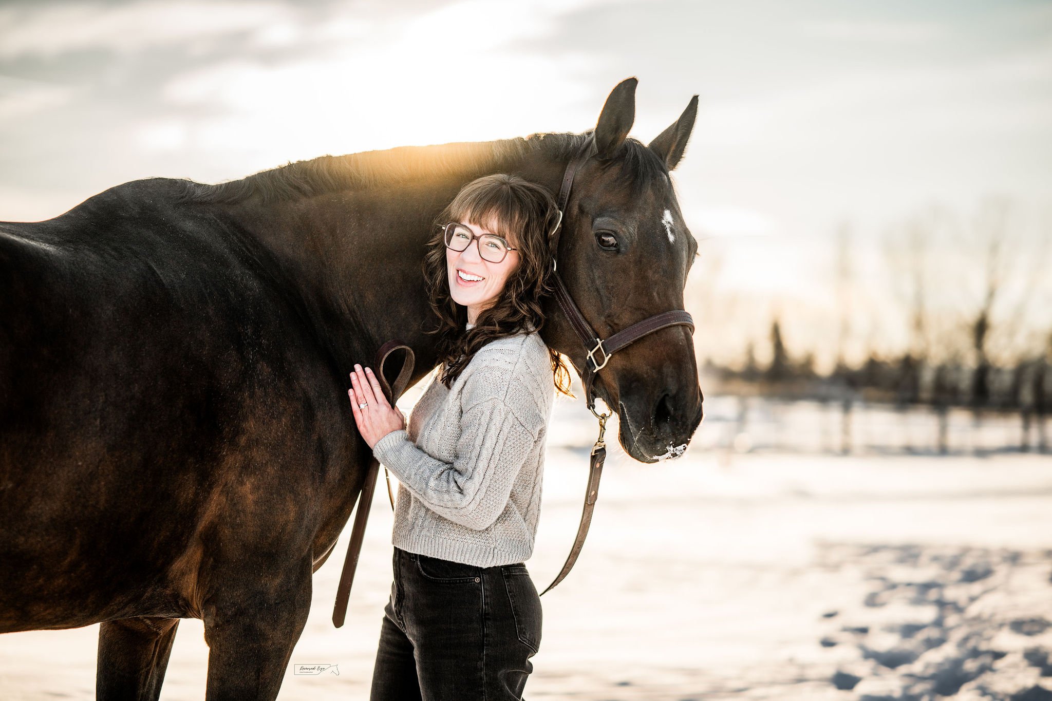 Katherine &amp; Here The Whole Time | Twin Valley Stables | Horse &amp; Rider Portraits by Calgary Equestrian Photographer