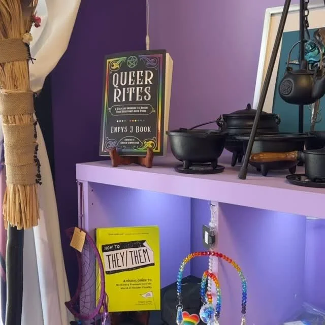 Come and visit us for all of your pride merchandise and LGBTQ+ books. Our pride products remain on our floor year round, they are the placed in their designated sections instead of our display section outside of June.