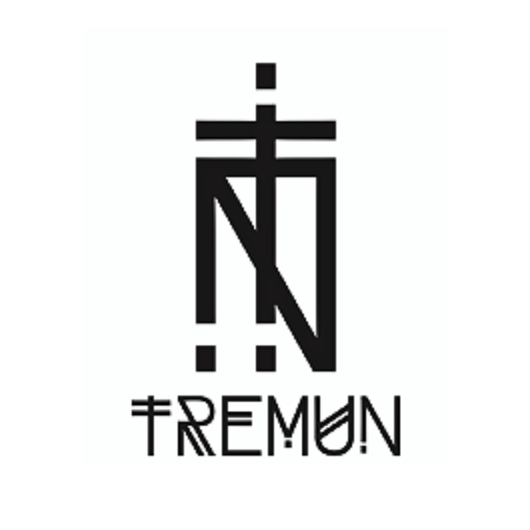 Design with a black T-shaped cross and the word 'TREMONT' in stylized black font below it.
