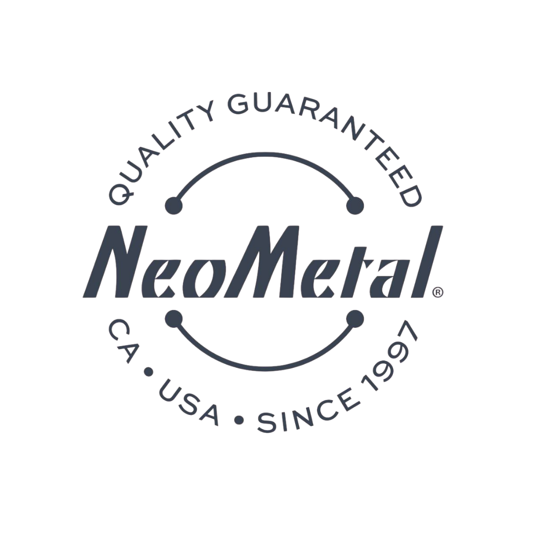 NeoMetal logo with the words 'QUAILITY GUARANTEED', 'C. USA', 'SINCE 1997' in a circular arrangement around 'NeoMetal' in the center.