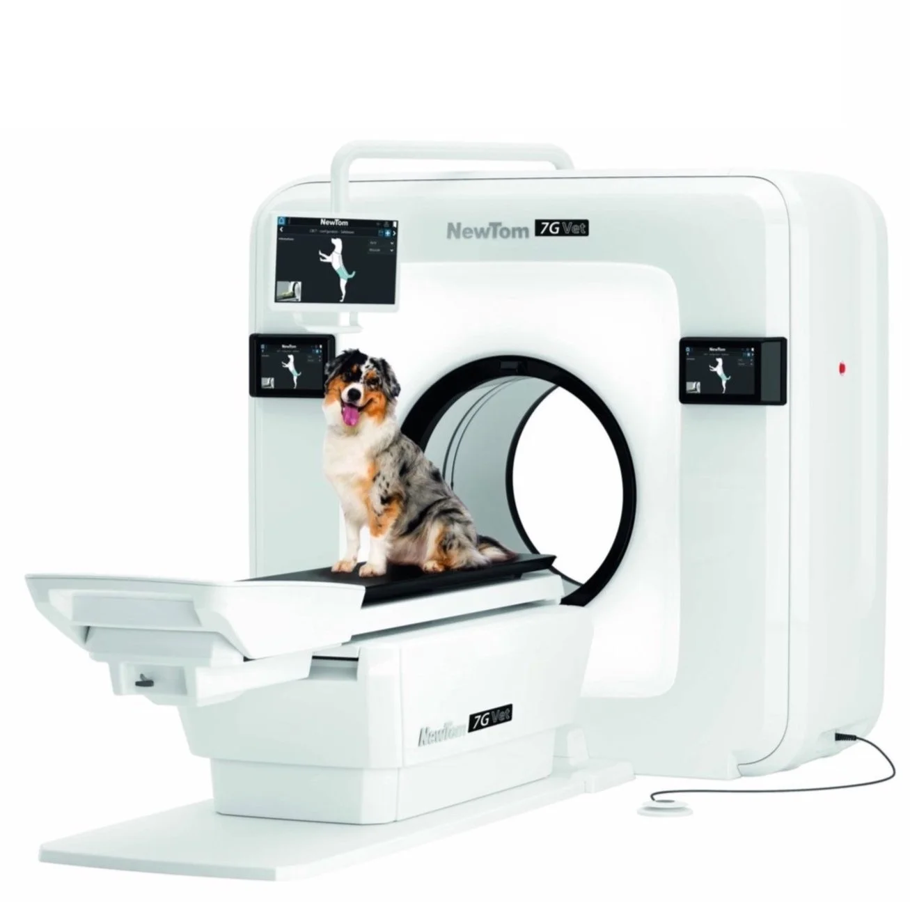 NewTom 7G VET scanner with a dog on its patient table