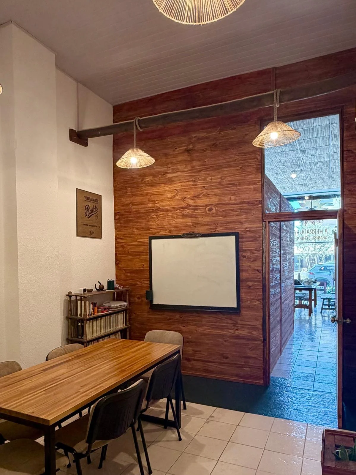 Spanish classroom with whiteboard at our Punta del Este school.jpeg