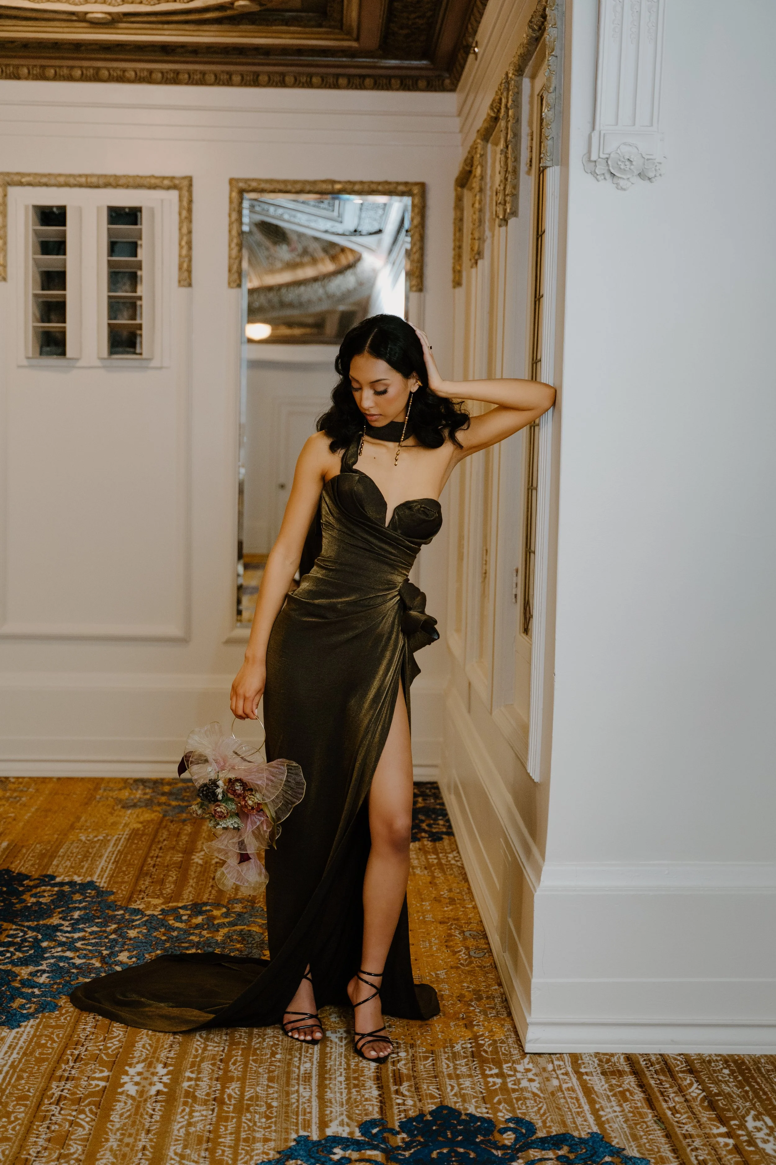 Sculptural model wedding dresses and separates by Angeline Brunk available to rent from her Queen Anne Studio photo by Logan Westom