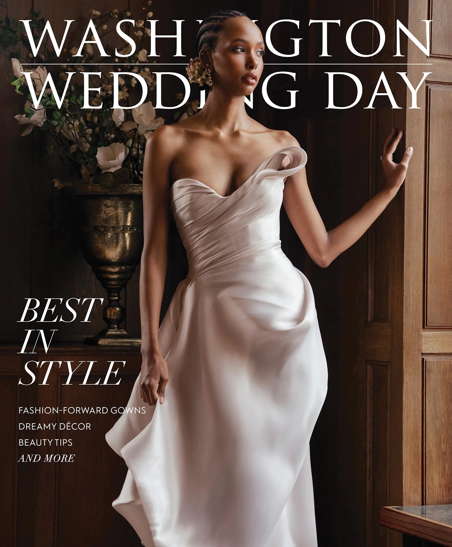 Washington Wedding Day Magazine Cover featuring Angeline Brunk photographed by Andrew Parsons