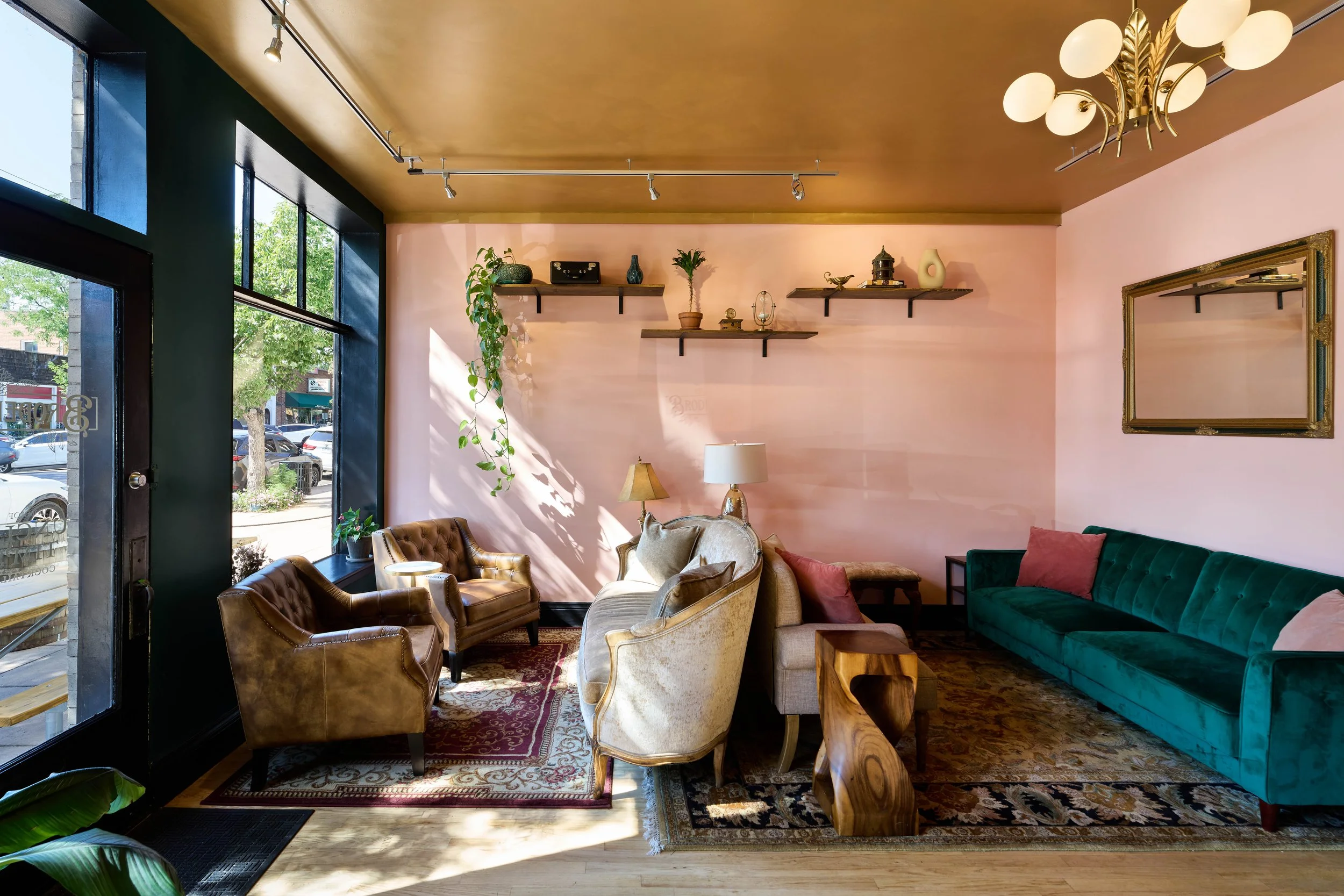 The lounge at Broderick in Wash Park, Denver.