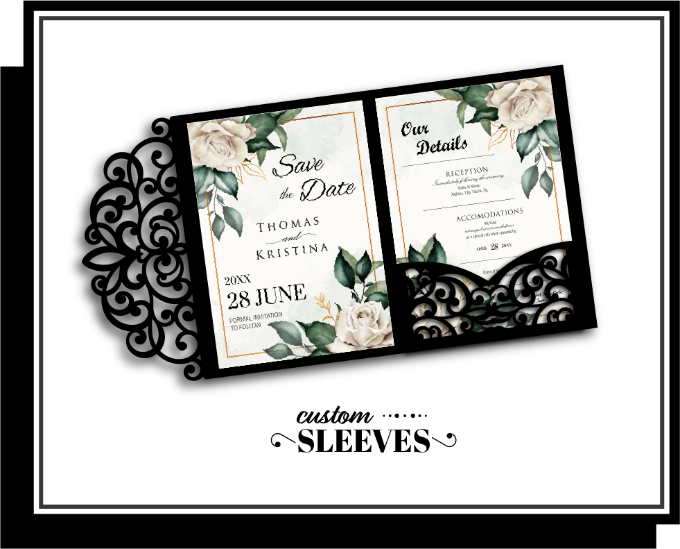 Custom Wedding Invitation Sleeves By Luxe Love Letters