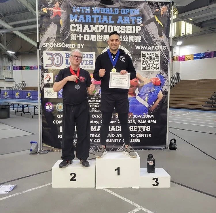 Congratulations to Chris and Mark on winning 1st and 2nd place in short weapon sparring at the 14th World Open Martial Arts Championship in Boston, MA.
#mma #martialarts #competition #firstplace #secondplace #team #boston