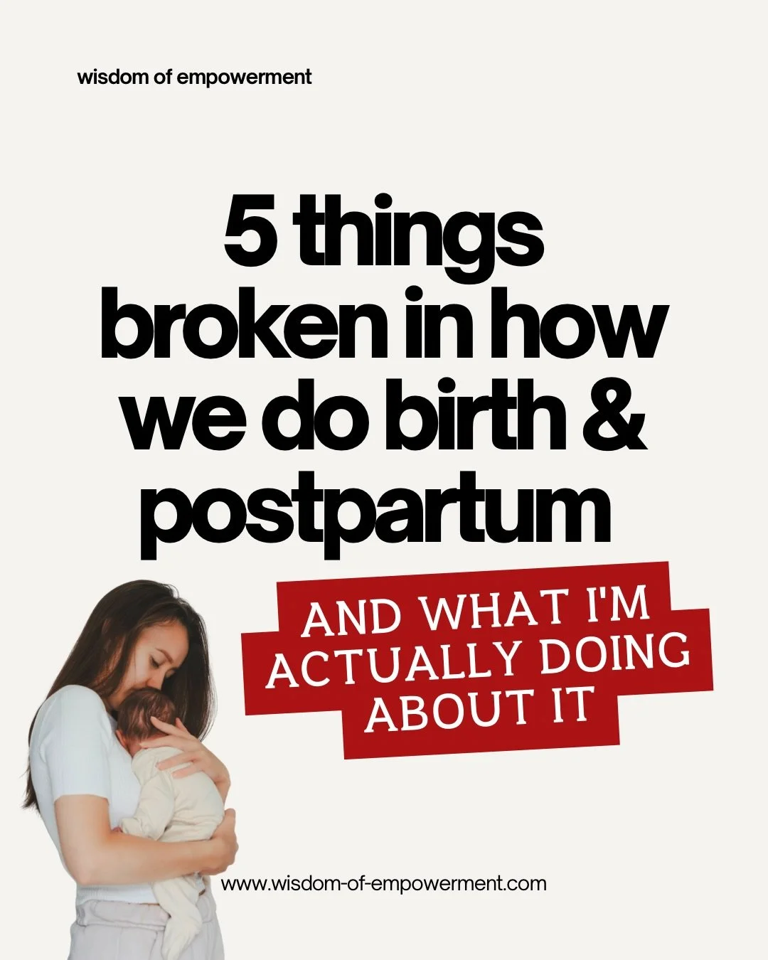 We&rsquo;re so used to how things are done that we forget to ask if they&rsquo;re actually working for us.

5 things I think are broken in how we give birth and care for mothers afterward and what I&rsquo;m building instead, one piece at a time. 

No