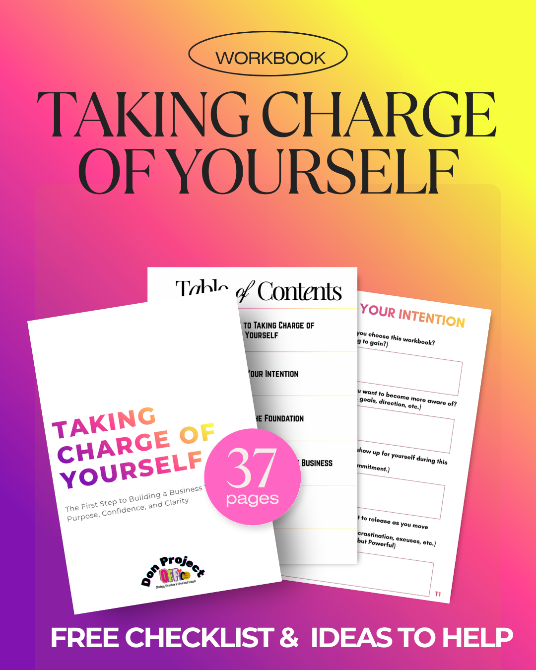 Taking Charge Of Yourself Workbook