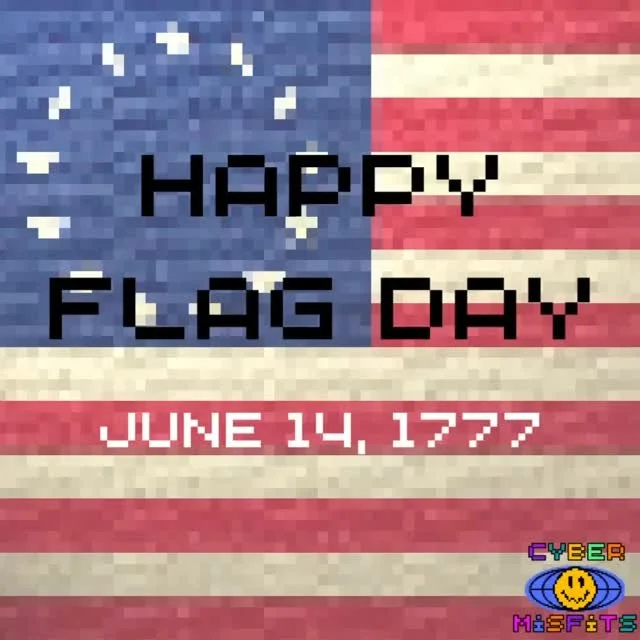 🇺🇸 June 14, 1777 Old Glory was adopted by the Second Continental Congress as the National Flag! Join #CyberMisfits and drop a flag for FREEDOM and PEACE! 
#FlagDay #1777 #RedWhiteandBlue #Freedom
