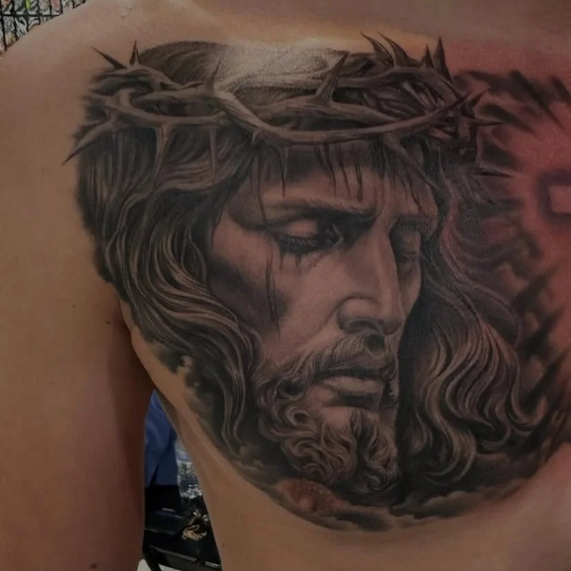 Healed Jesus piece done by @adrianlazo613