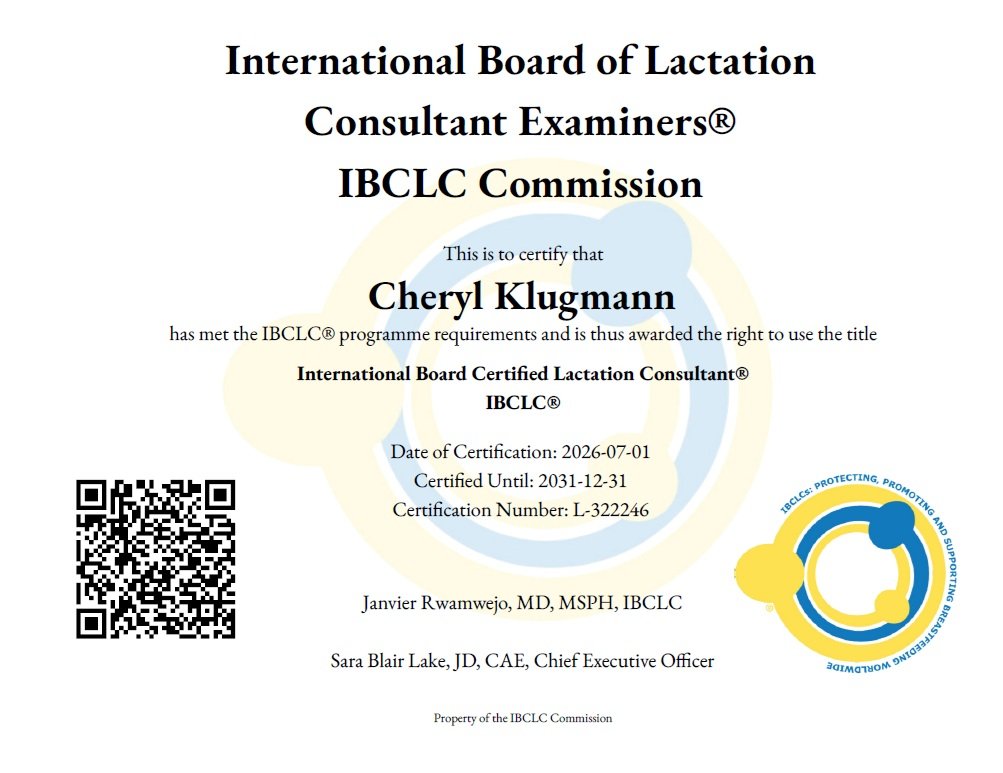 Cheryl Klugmann, IBCLC