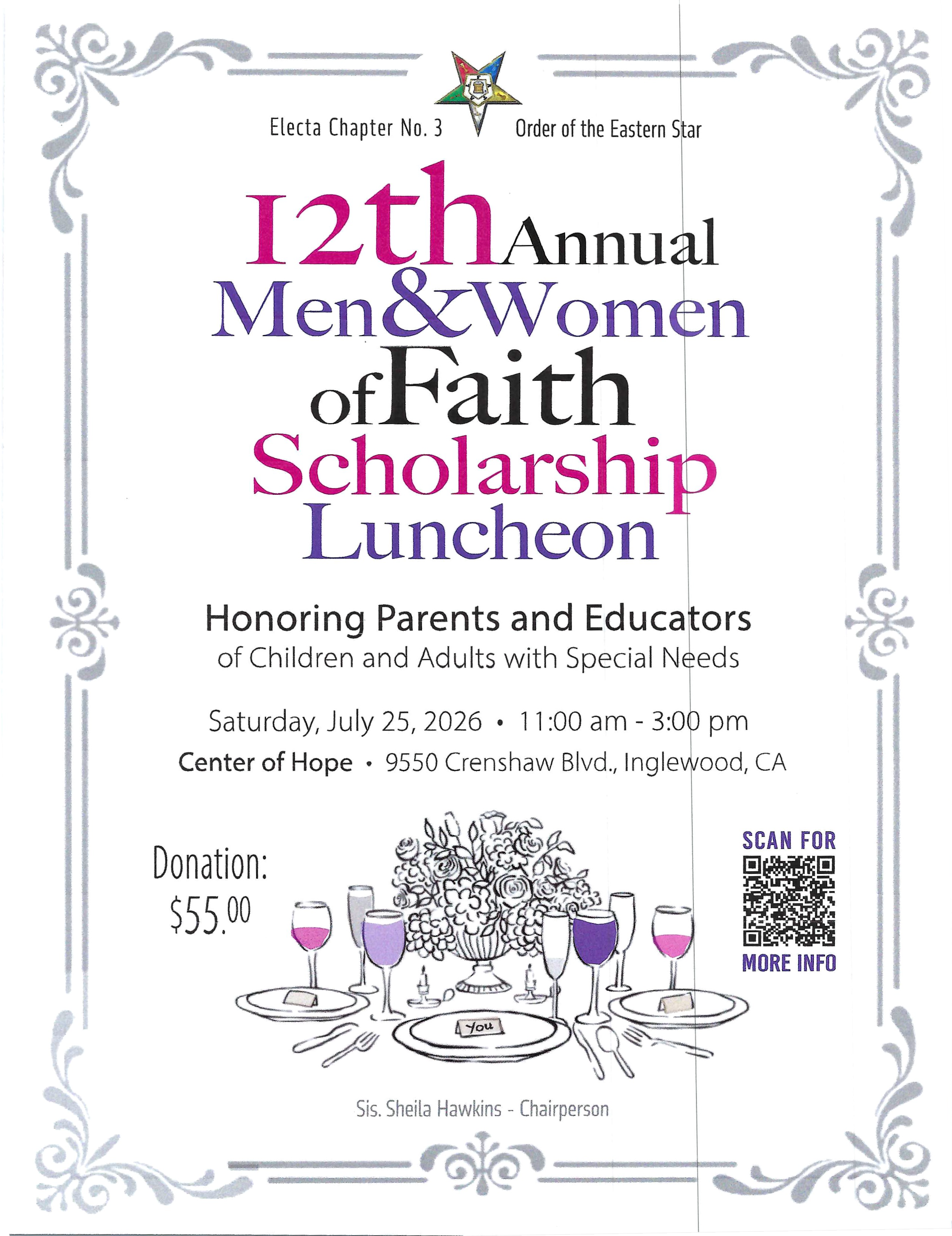 12th Annual Men &amp; Women of Faith Scholarship Luncheon