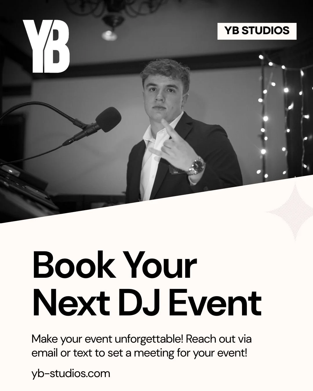 Book YB Studios today!

inquiries.ybstudios@gmail.com
(330) 859-6492
www.yb-studios.com