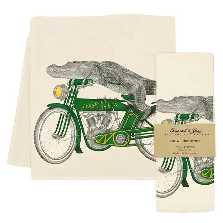 Eric & Christopher "Charlie Bonaventure" Alligator Tea Towel