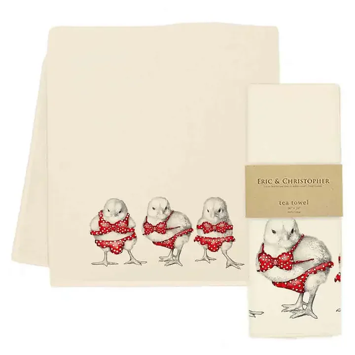 Eric & Christopher Bikini Chicks Tea Towel