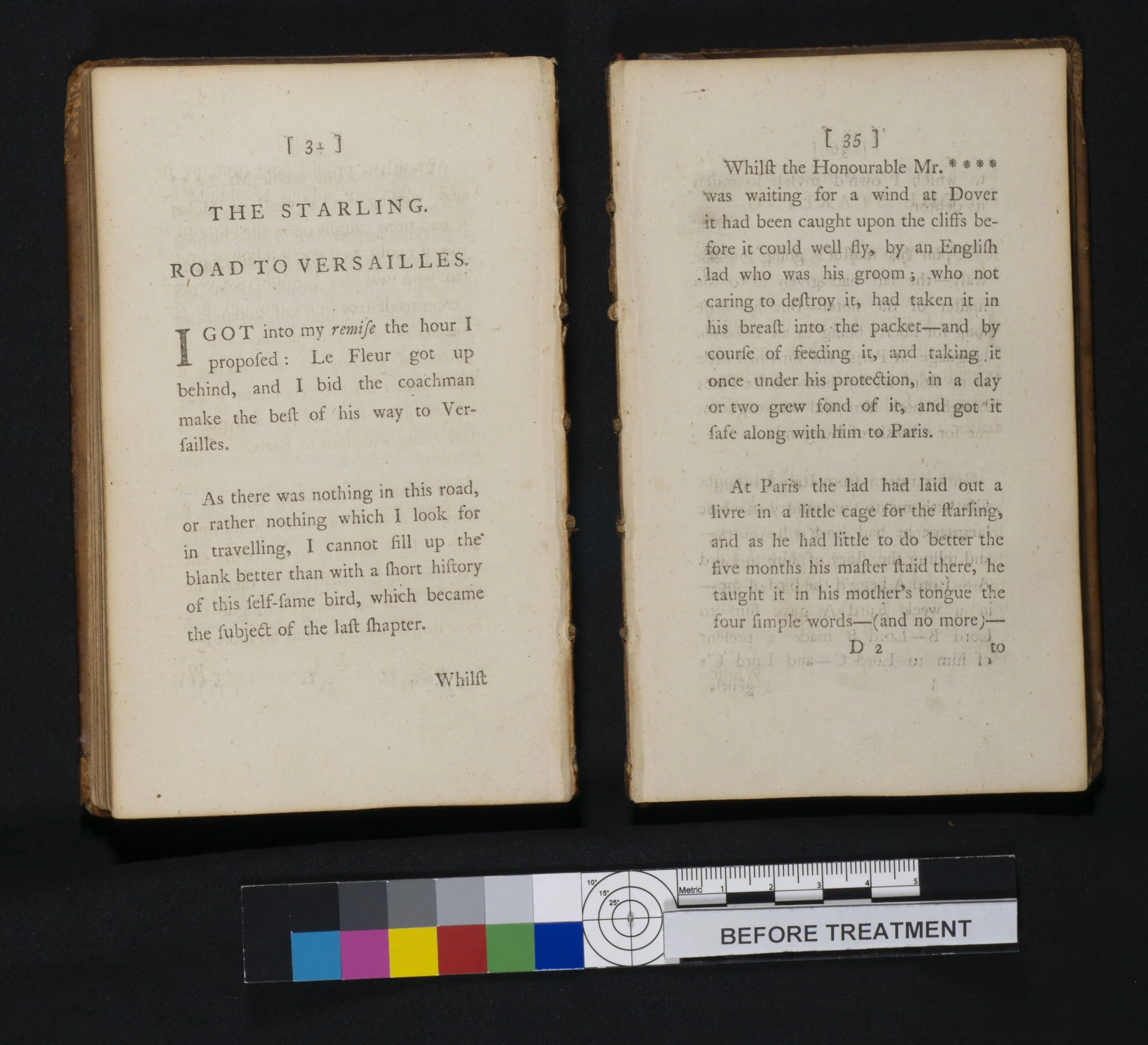 Before Treatment- Broken spine opening