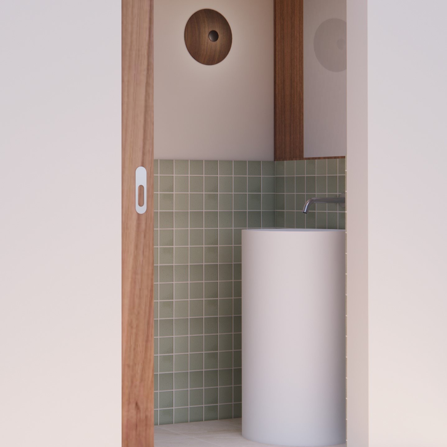 A peak into the Powder Room for our Sawtell project. 

#powderroom #bathroomdesign #coffsharbourinteriordesign