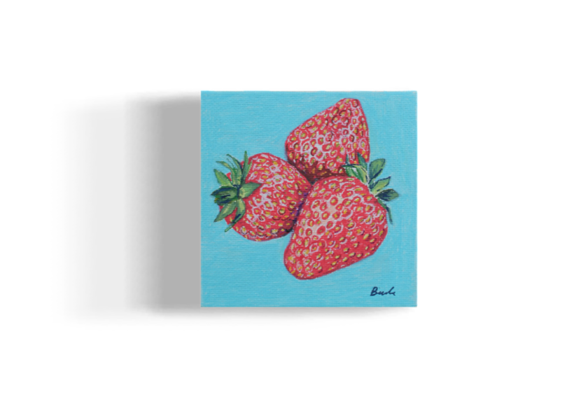 Strawberries 5" x 5"