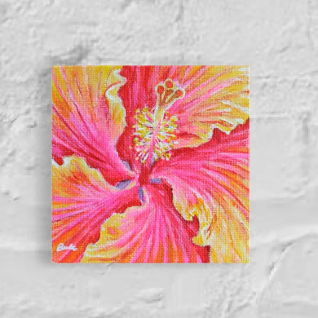 Hibiscus 4" x 4"