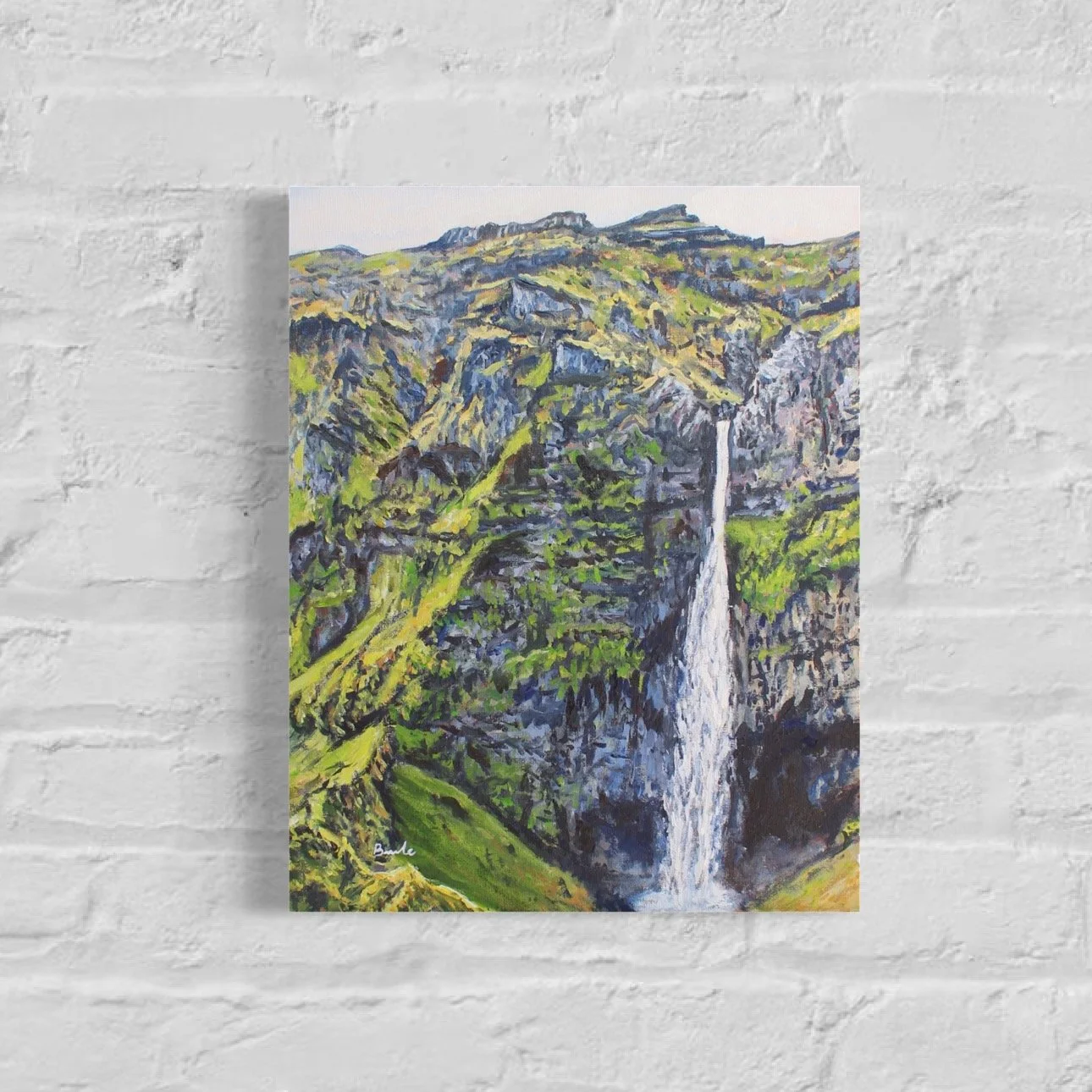 Iceland Waterfall 11" x 14"