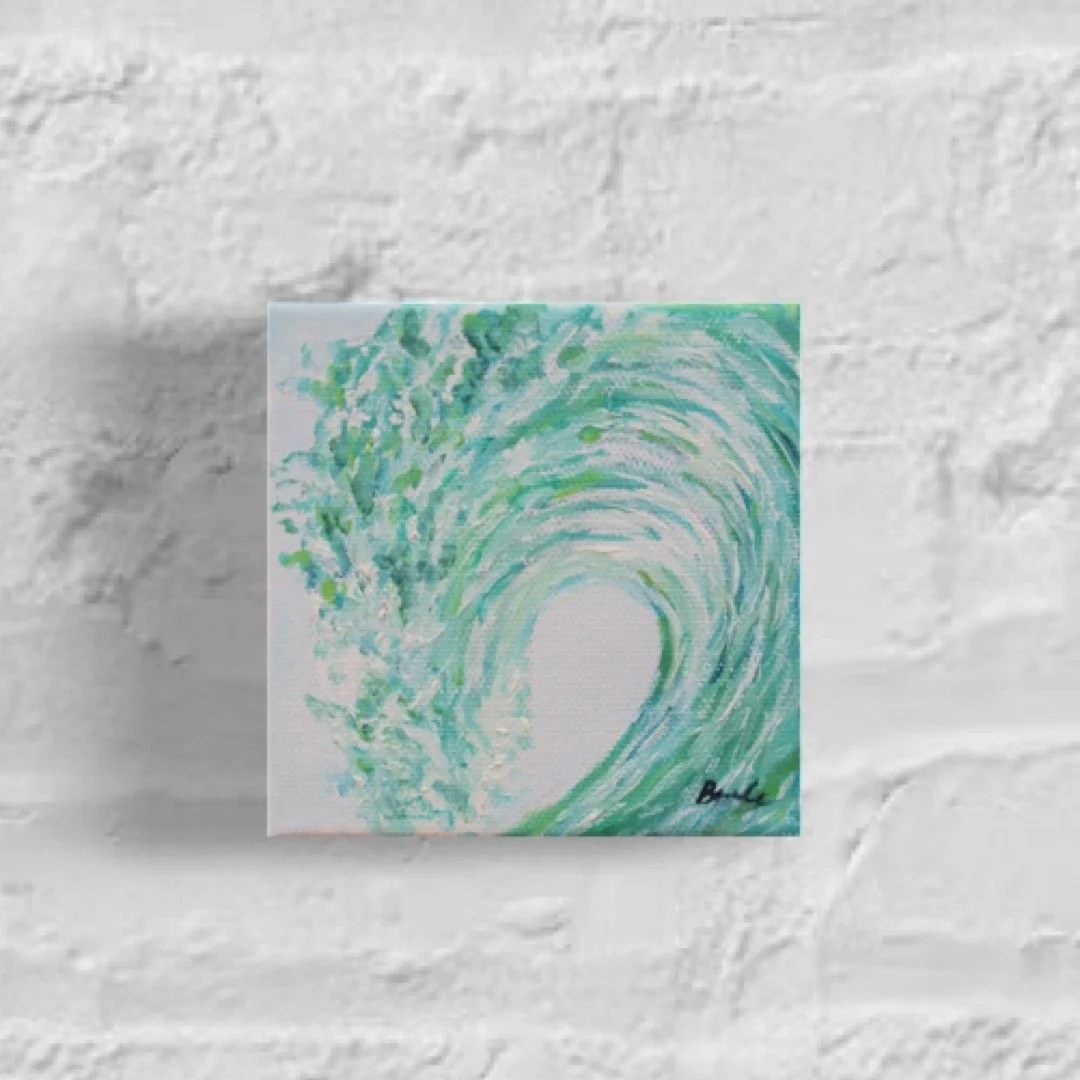 Turquoise Wave 4" x 4"