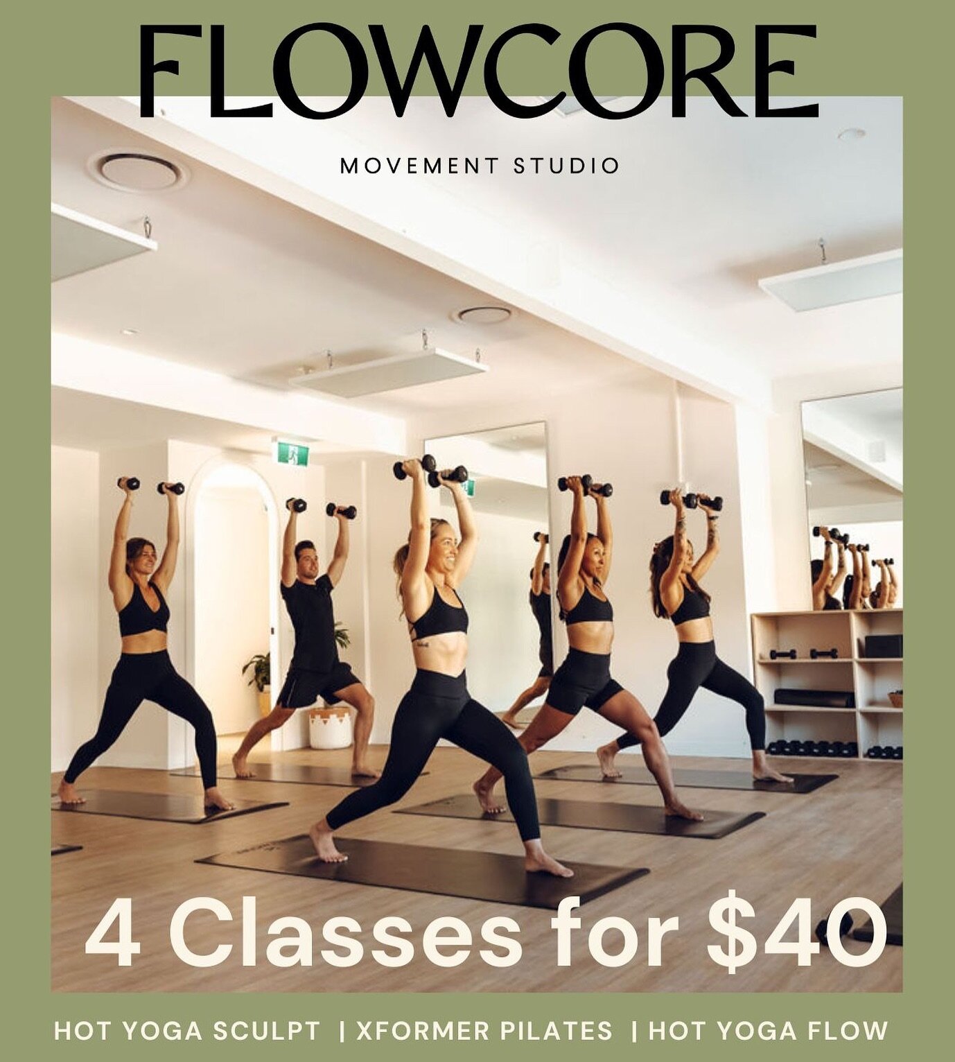 Our intro offer is still running - 4 classes for $40! April is the month to try something new, give it a go, you might just fall in love 🤍

Try all 3 of our classes - Hot Yoga Sculpt, XFormer Pilates and Heated Yoga Flow!