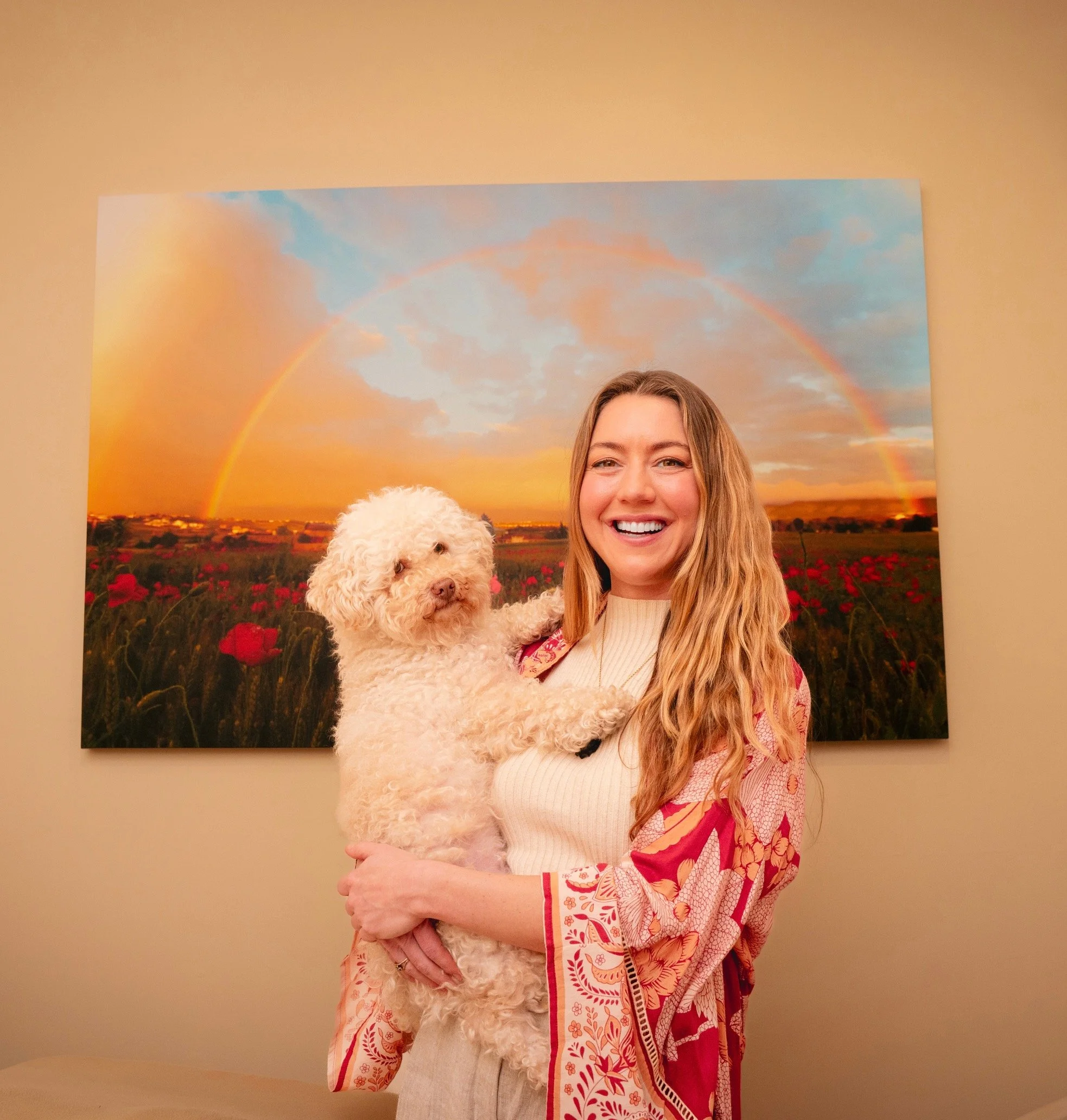 Dr. Ashley Alden with her dog Presley — integrative medicine practitioner Los Angeles