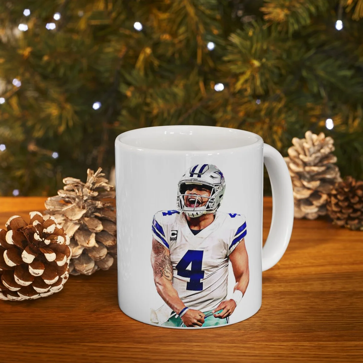 Dak Prescott Dallas Cowboy Ceramic Mug 11oz  Tailgater Essentials