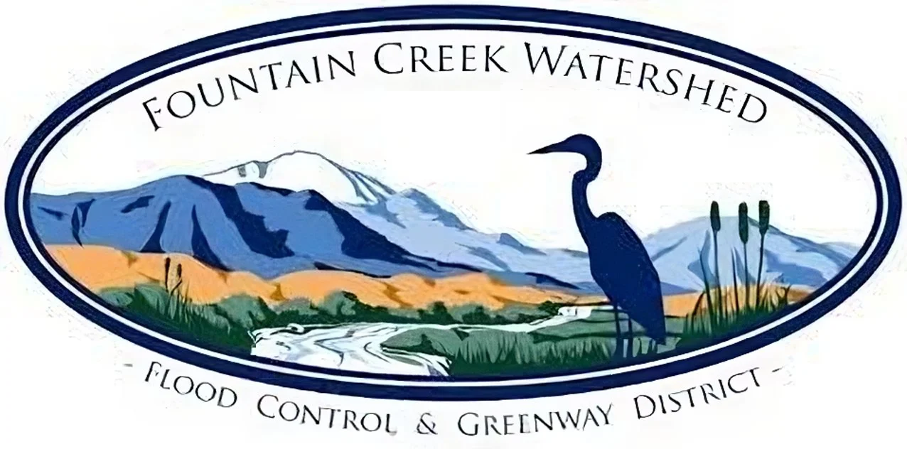 The Fountain Creek Watershed Flood Control & Greenway District manages, administers, and funds capital improvements to mitigate flooding, erosion and sedimentation, address water quality issues improve drainage
protect open space, and develop public