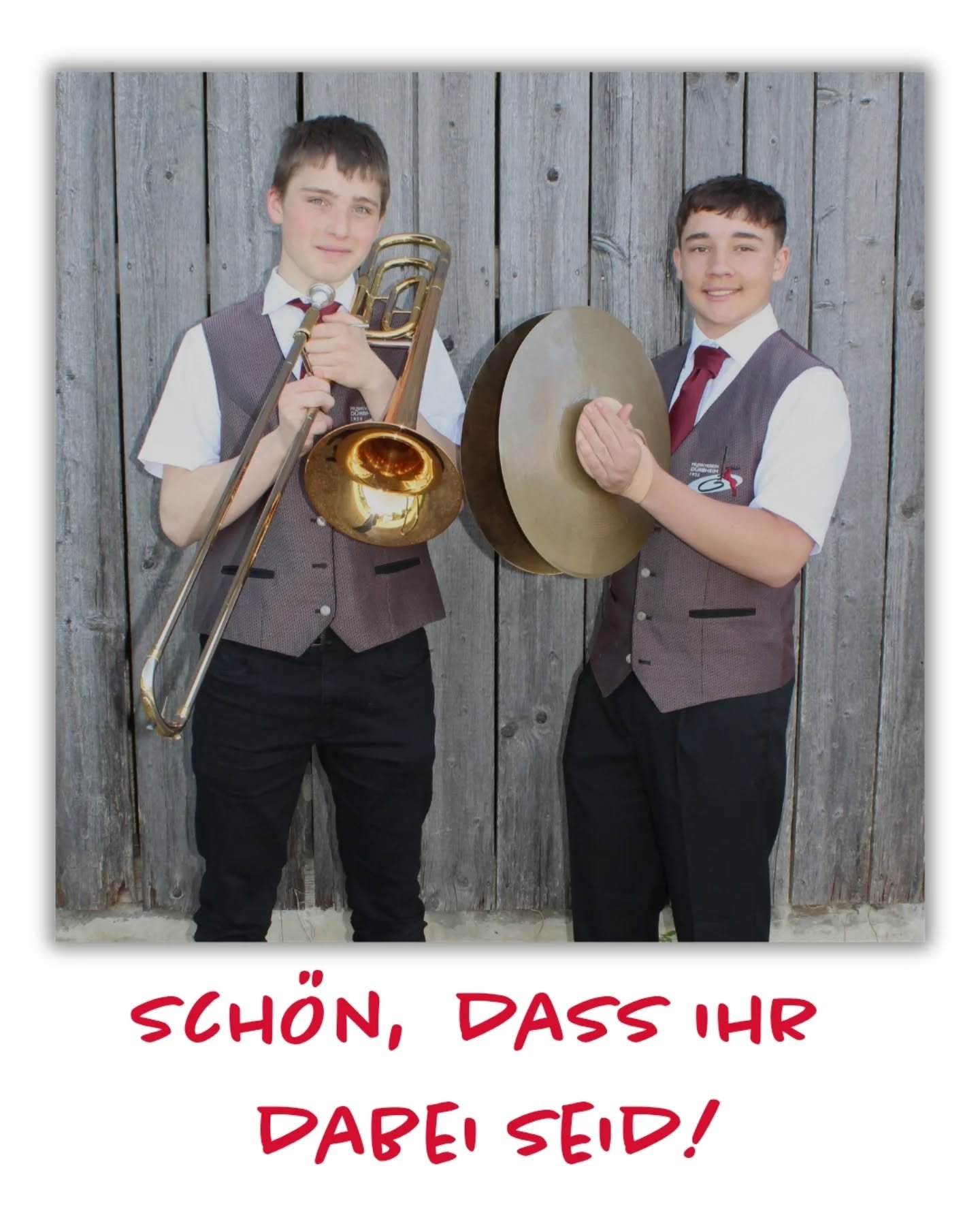 Wir haben noch mehr Verst&auml;rkung bekommen! Ben an der Posaune und Noah am Schlagzeug. Beide sind hoch motiviert und haben die Mission "erstes Fr&uuml;hjahrskonzert" mit Bravour gemeistert. 

So toll, dass ihr dabei seid und herzlichen W