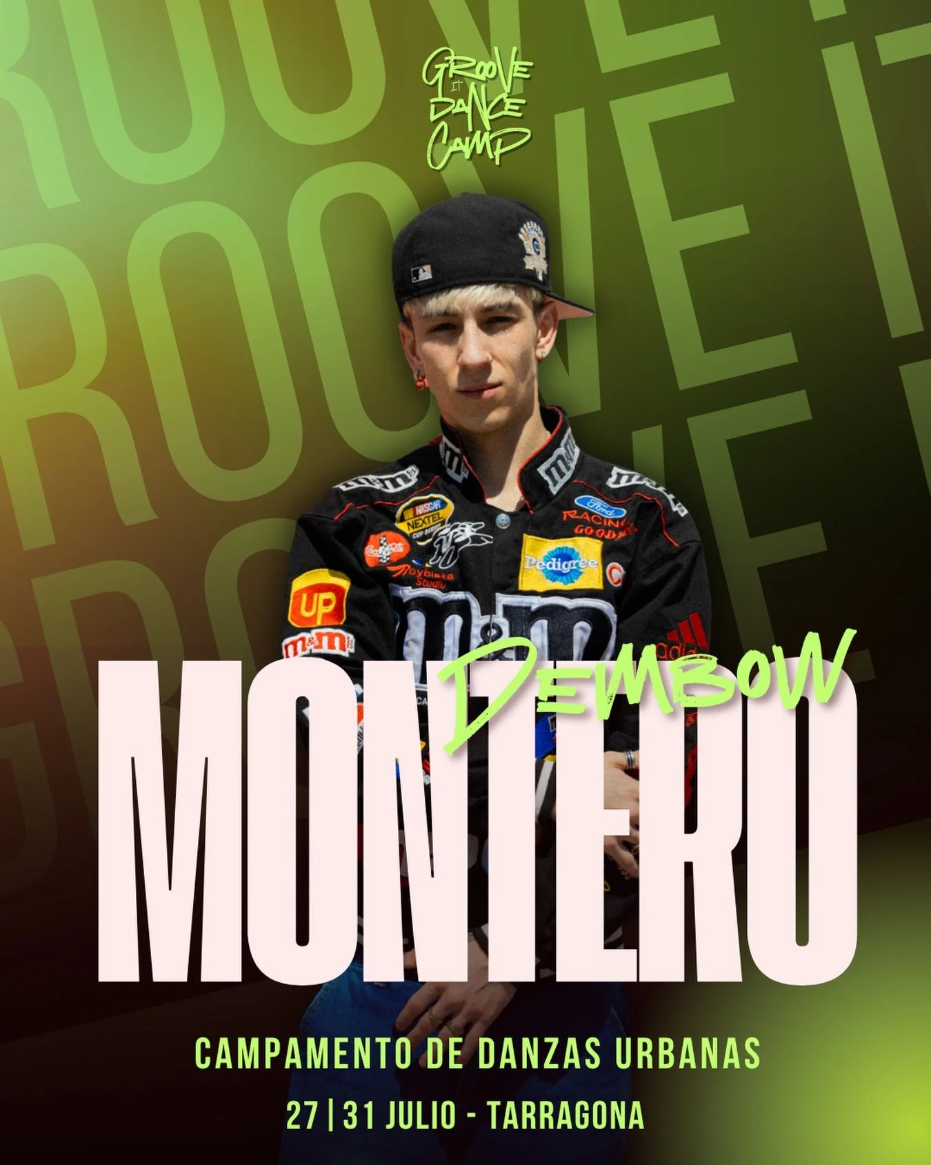 🔥 Os presentamos al primer profe invitado @montero_jrdn 🔥

Esta edici&oacute;n del camp Groove It viene cargada de energ&iacute;a, y Montero llega para ponerlo TODO 🔥
Nos har&aacute; vibrar con el Dembow&hellip; y ya te avisamos: sus clases son un