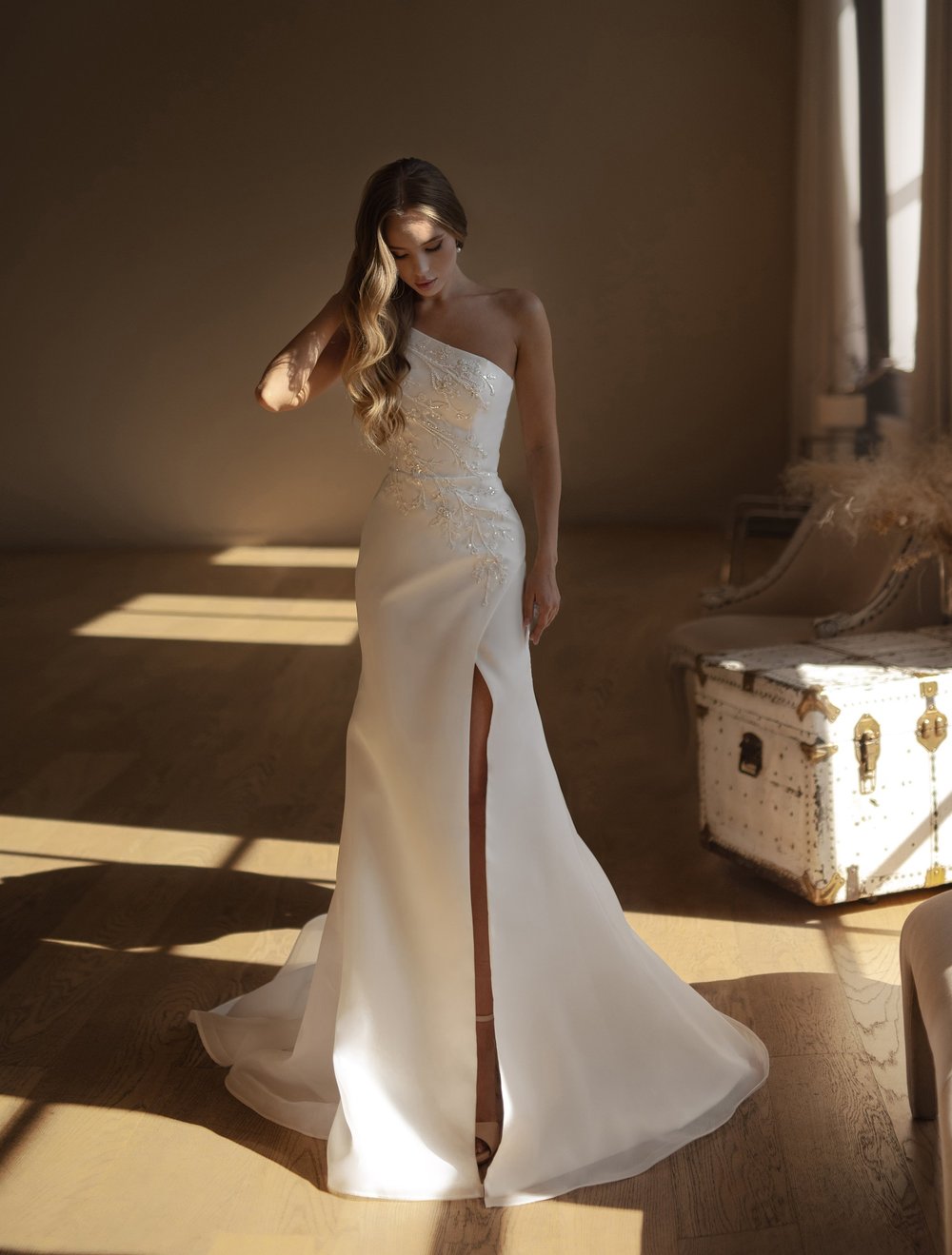 The Positano Wedding Gown: Modern Elegance with a Touch of Allure