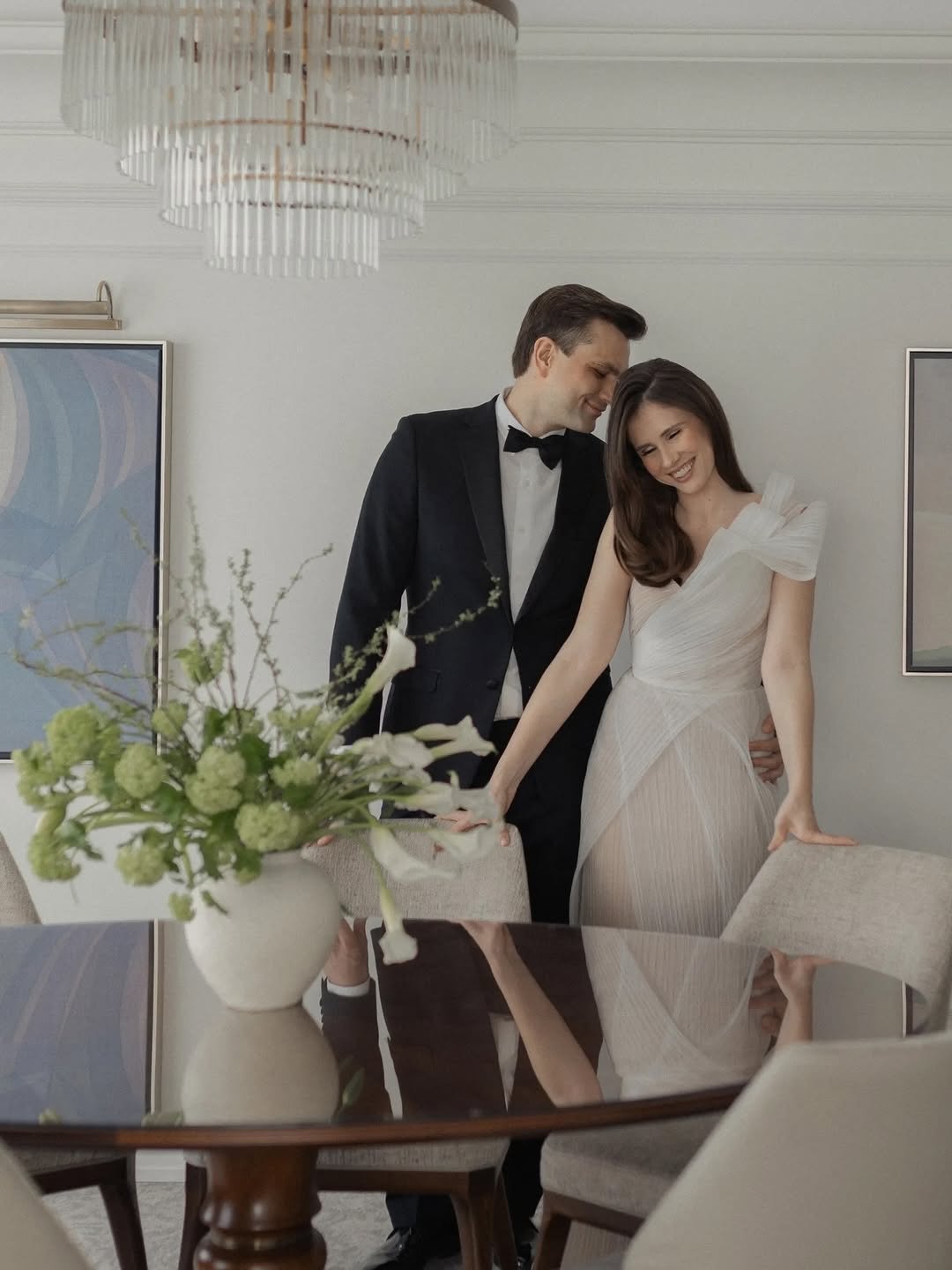 The Jacqueline Gown by Lana Marinenko 🤍

A true work of art &mdash; elegant, bold, and unforgettable.

This dress is made from soft pleated fabric that gently wraps around the body, creating a unique and modern silhouette. The one-shoulder detail, h