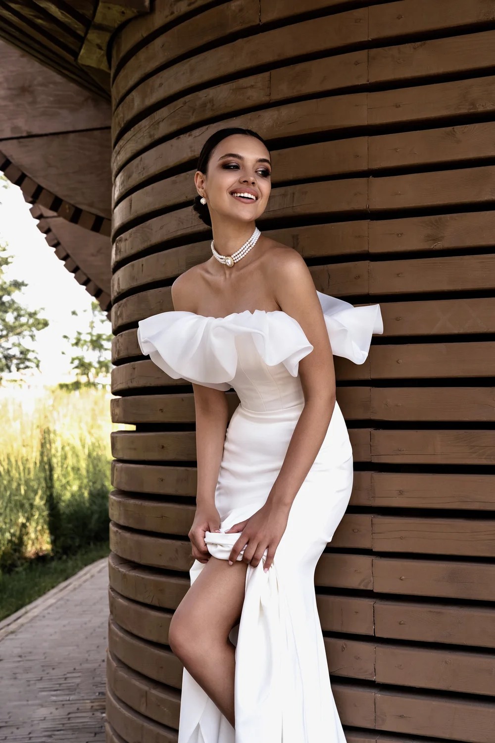 slim fit dress slacks Confetti Gown