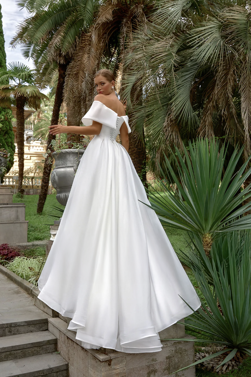 navy blue prom dresses off the shoulder Off the Shoulder Prom Gown A-line Plunging V-Neck Prom Dresses 20149 –  vigocouture