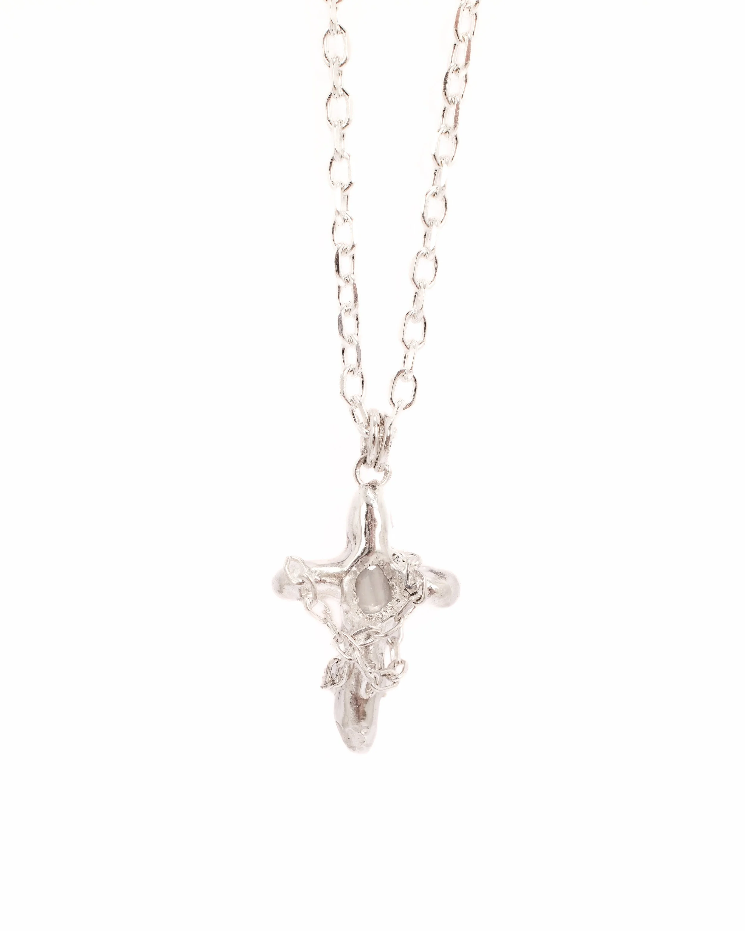 ONE-OFF SAPPHIRE CROSS NECKLACE