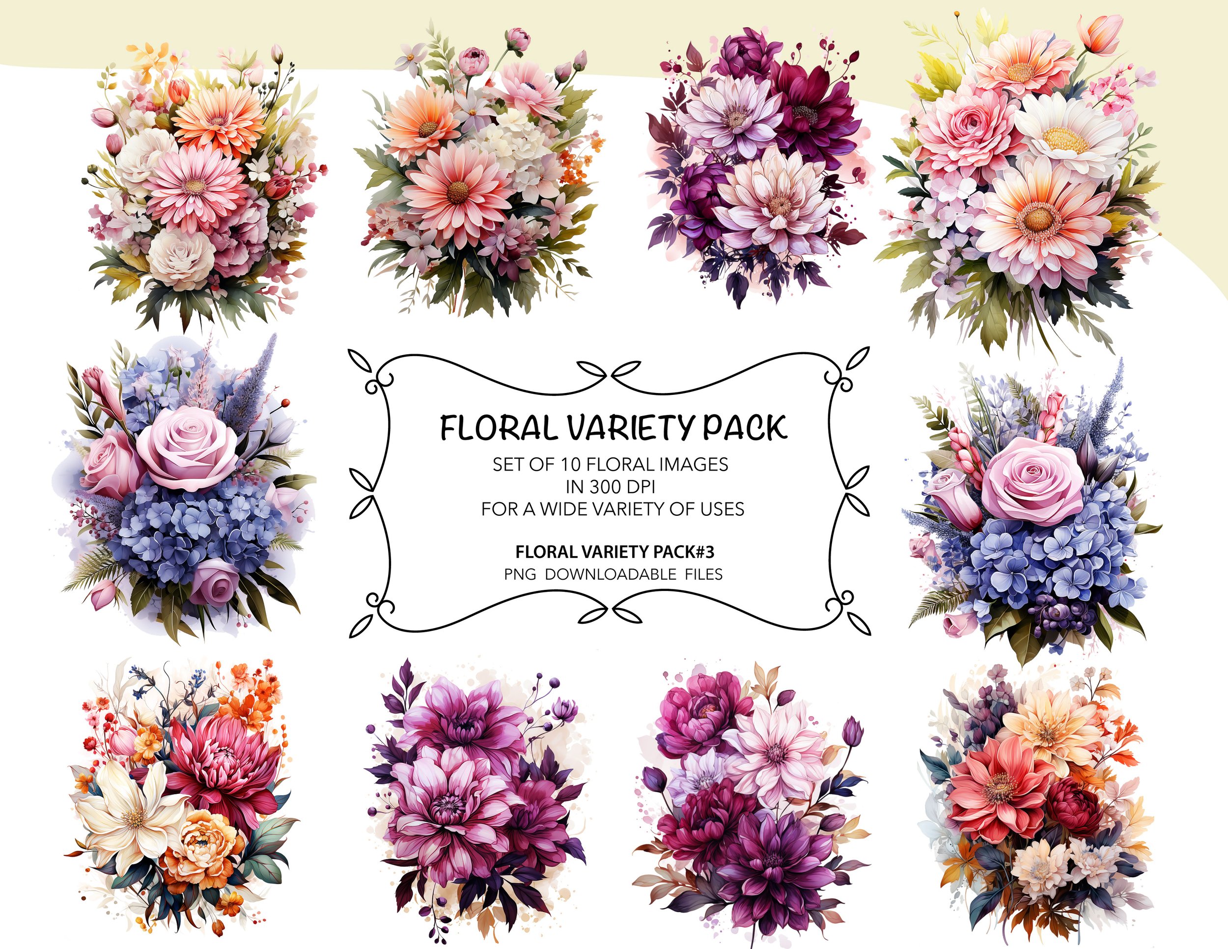 Floral Variety Pack#3 - Clipart Set of 10-1 .jpg