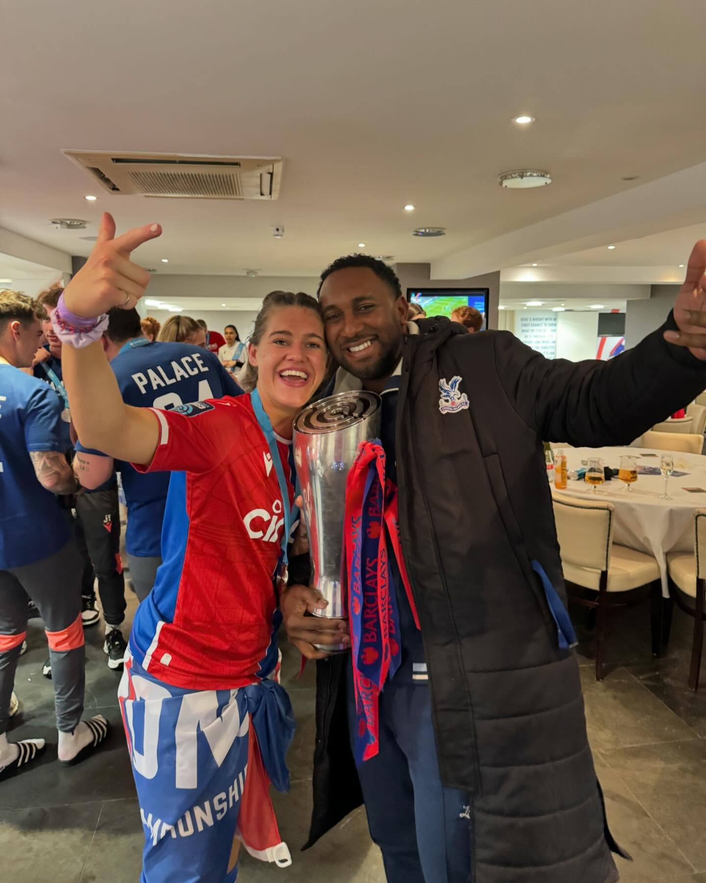 The @CPFC_W done it 🏆 Won the Championship and are headed for the @BarclaysWSL - Huge shout to all the team and everyone behind the scenes, everyone who came before and paved the way to get this team where they are today. @leighnicol you're a lynchp