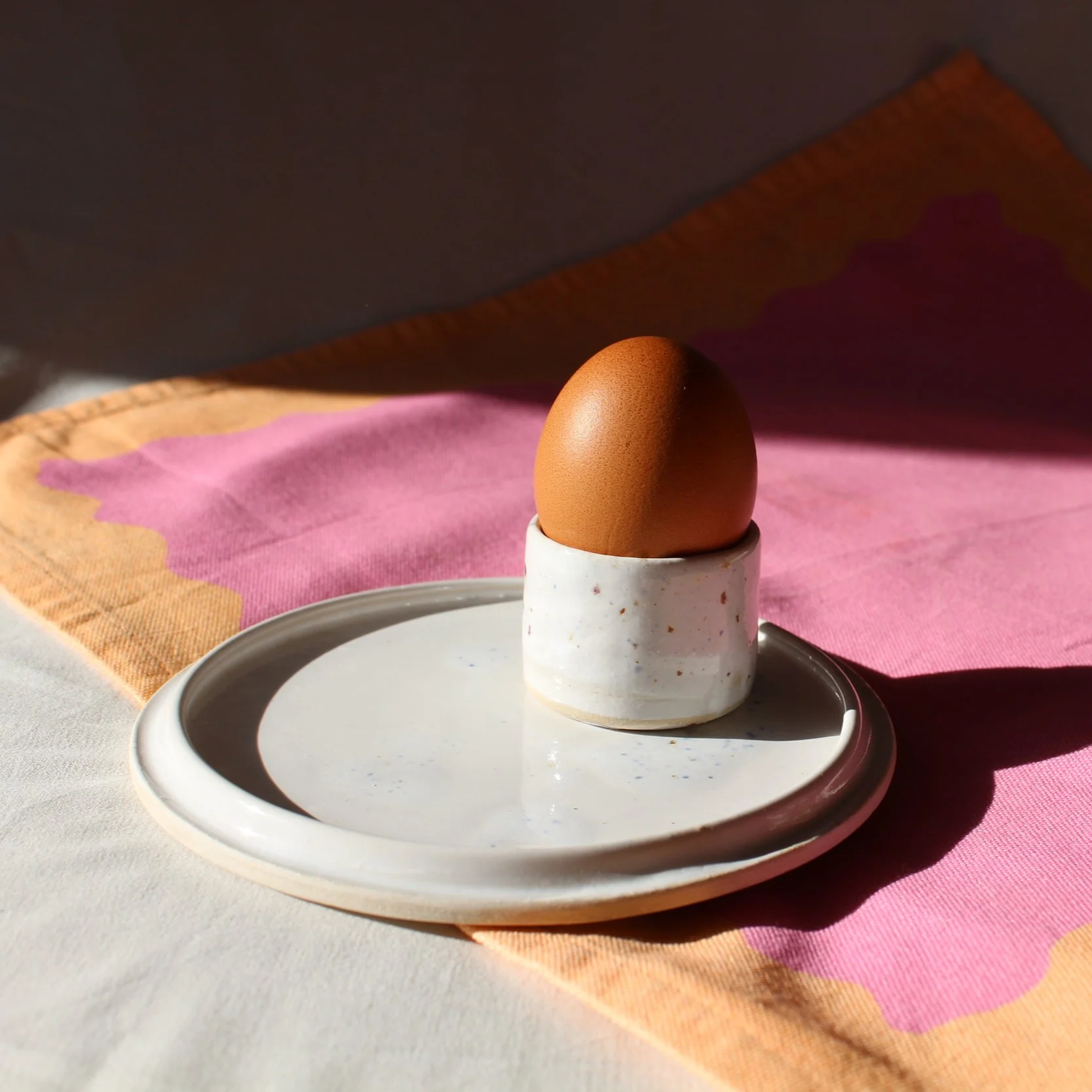 speckled egg cup & candle holder