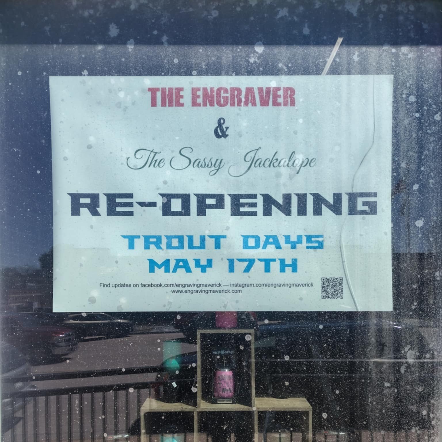 The long-awaited re-opening of THE ENGRAVER &mdash; your go-to for engraving and printing services &mdash; is happening Saturday, May 17th!

But that&rsquo;s not all&hellip;

We&rsquo;re thrilled to introduce THE SASSY JACKALOPE &mdash; a brand new a