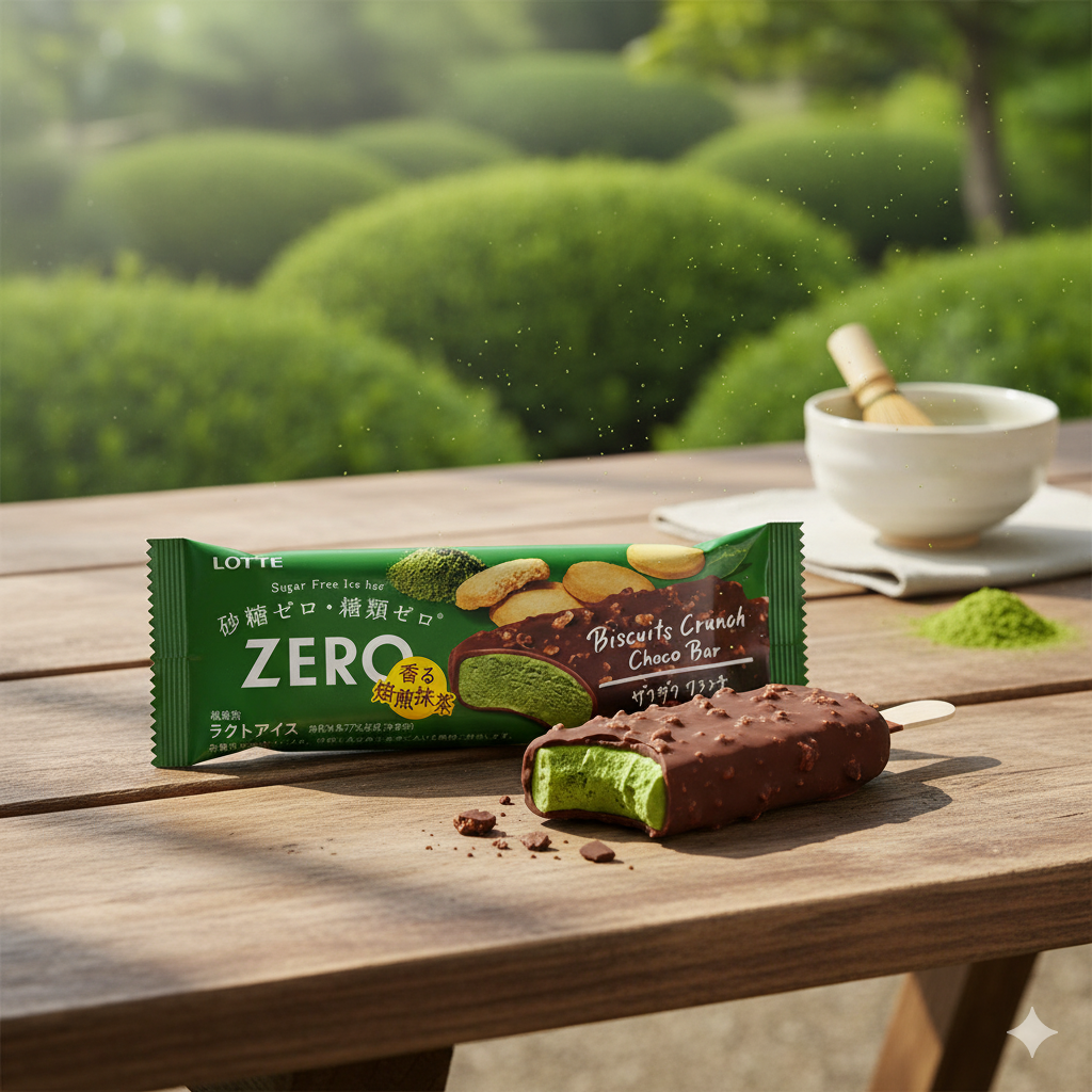 Lotte ZERO Biscuit Crunch Chocolate Bar Fragrant Roasted Matcha.png