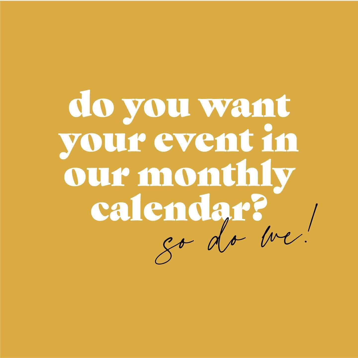 Attention NOCO (Northumberland County) business owners / event planners / public spaces! If you have an event, class, workshop, etc. we want to know about it. 

Head to the website and submit your events for May before April 15th to be featured in ou
