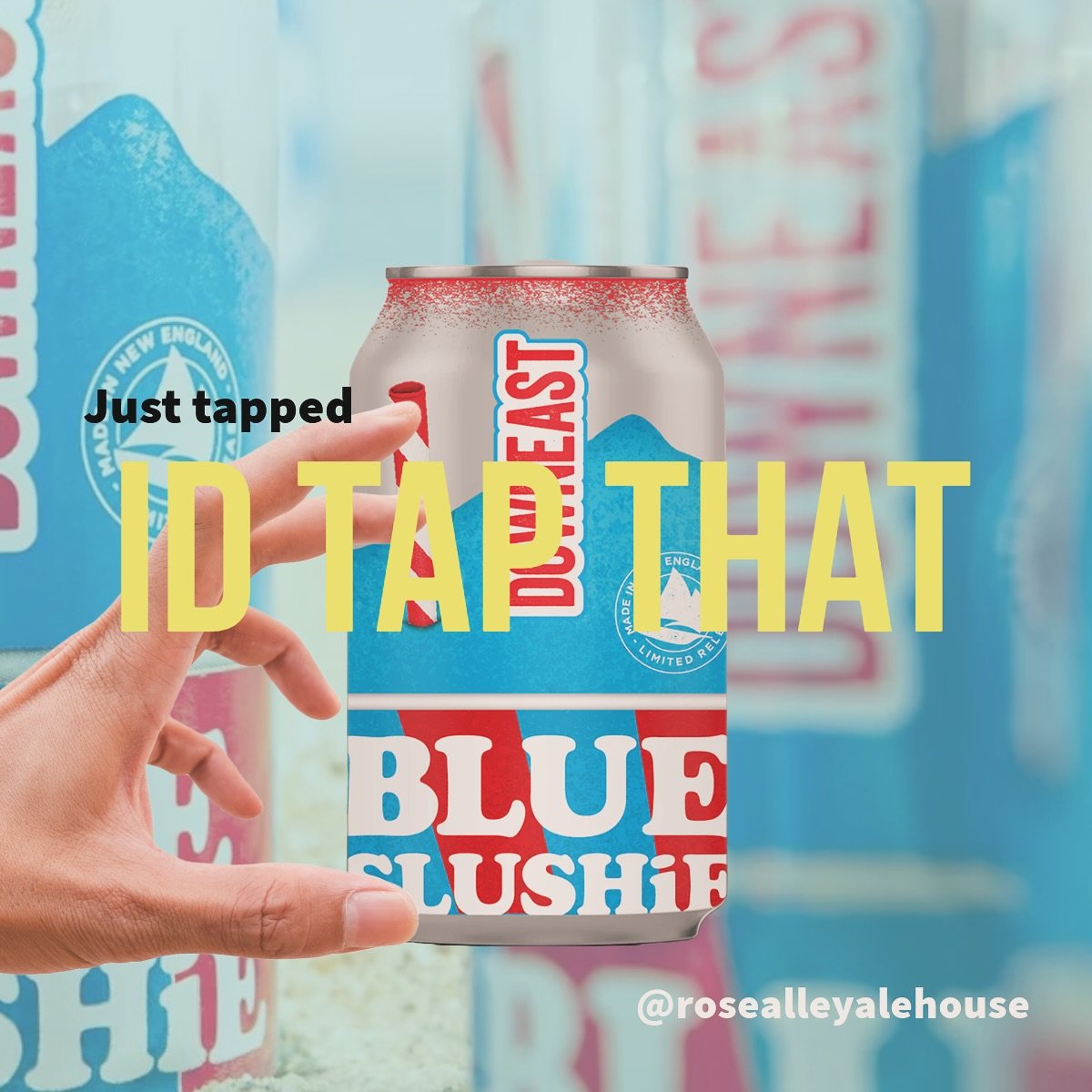 Take a blue raspberry blast to the past..💙🚀🍻❄️🍻🍺Downeast Blue Slushie is here!!! 💙❄️😍🫶🏼❄️🍺🌹