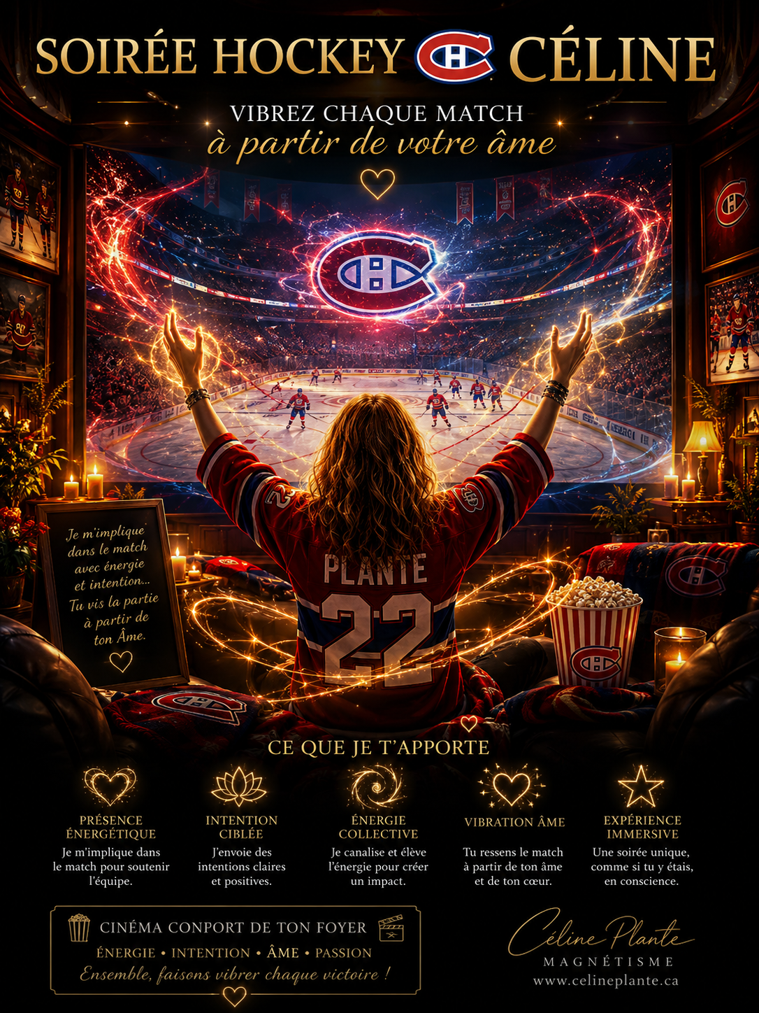 Expérience Hockey CH  Céline Plante   (taxes incluses Québec)