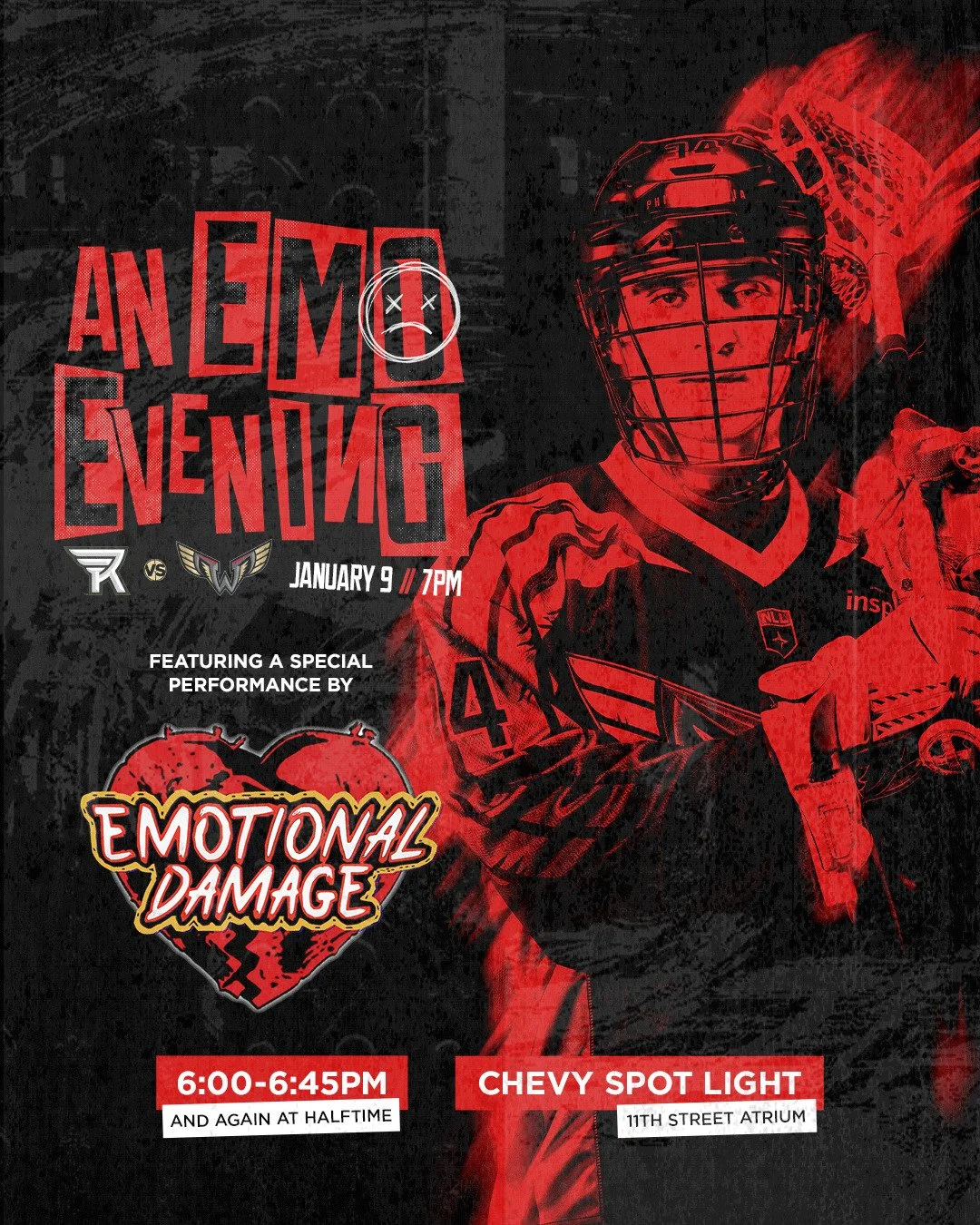 PHILLY!🥍🖤 We are beyond honored to announce that we&rsquo;re taking the stage for Emo Evening Volume IV with the @NLLWings on January 9th!

Playing at the same event as some local legends like The Starting Line and The Early November is a total &qu