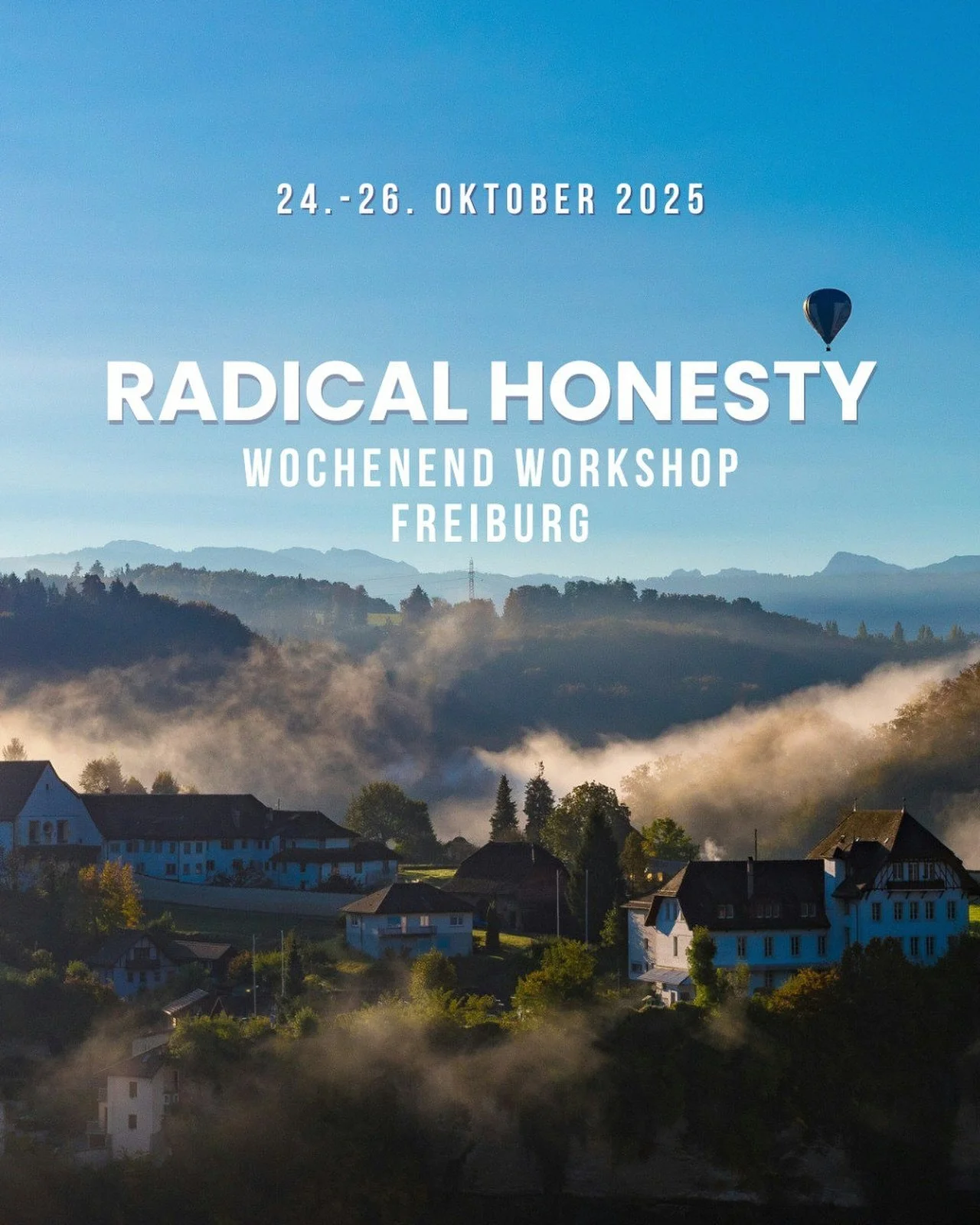 RADICAL HONESTY kommt nach Freiburg
📅 24.&ndash;26. Oktober

Befreie dich vom Stress, immer der Good Boy oder das Good Girl sein zu m&uuml;ssen &ndash; und erlaube dir, genau so zu sein, wie du bist: mit all deiner Freude, Neugier, Lust, Unlust, Lie